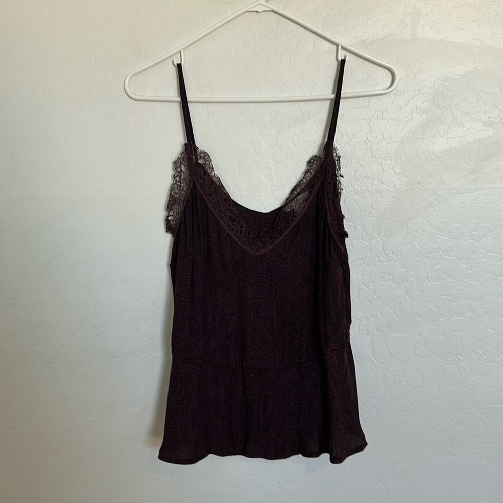 Maroon H&M Lace Top Size 10